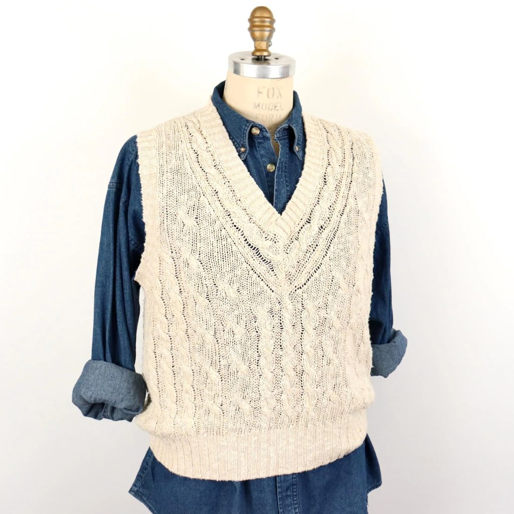 mens sweater vest outfit