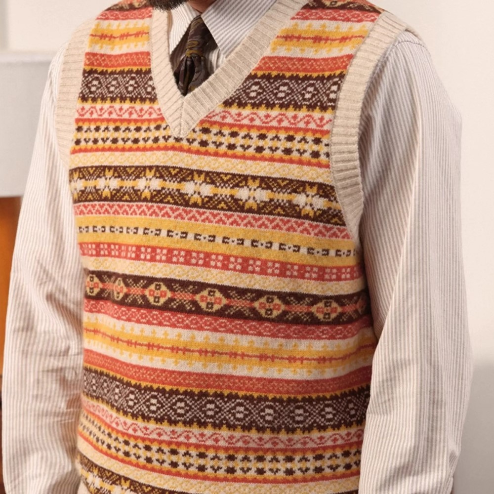 mens fair isle sweater vest