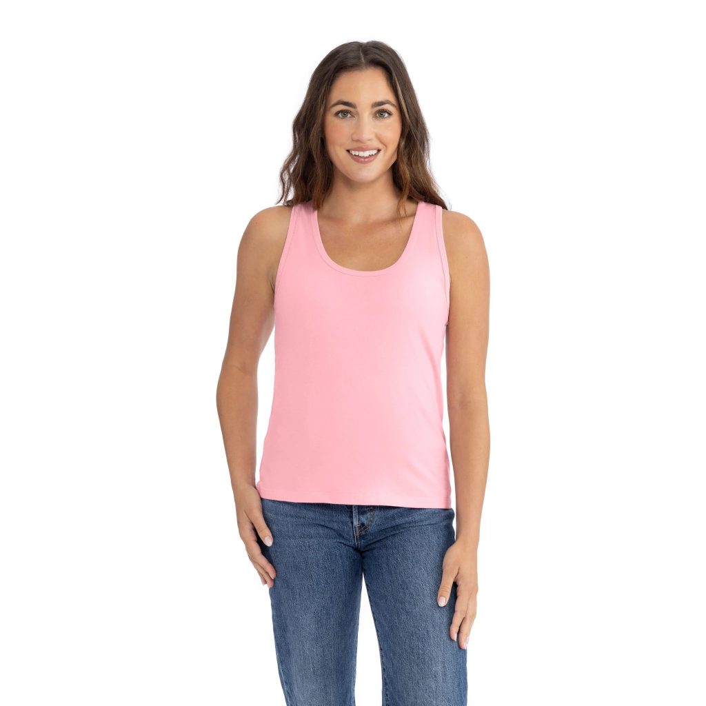 pink tank top