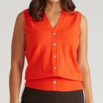 orange sweater vest