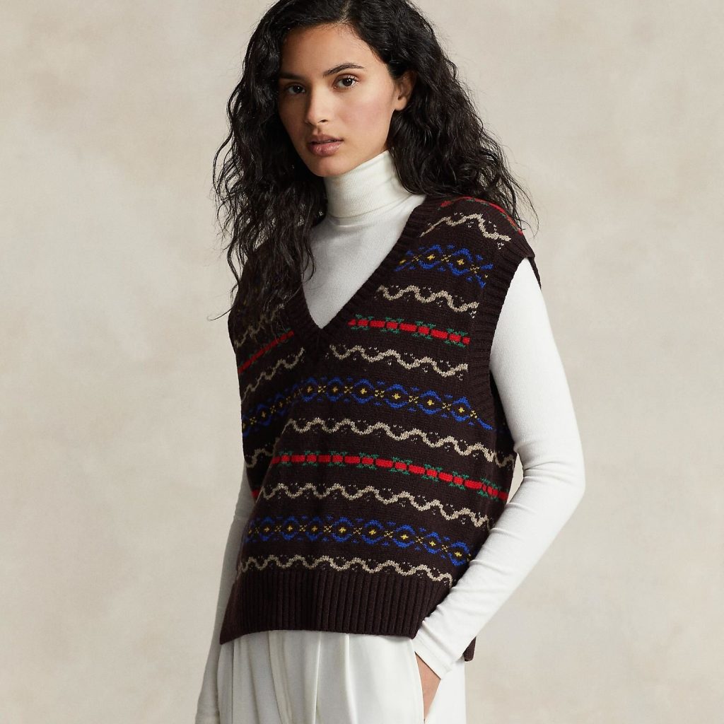 fair isle sweater vest