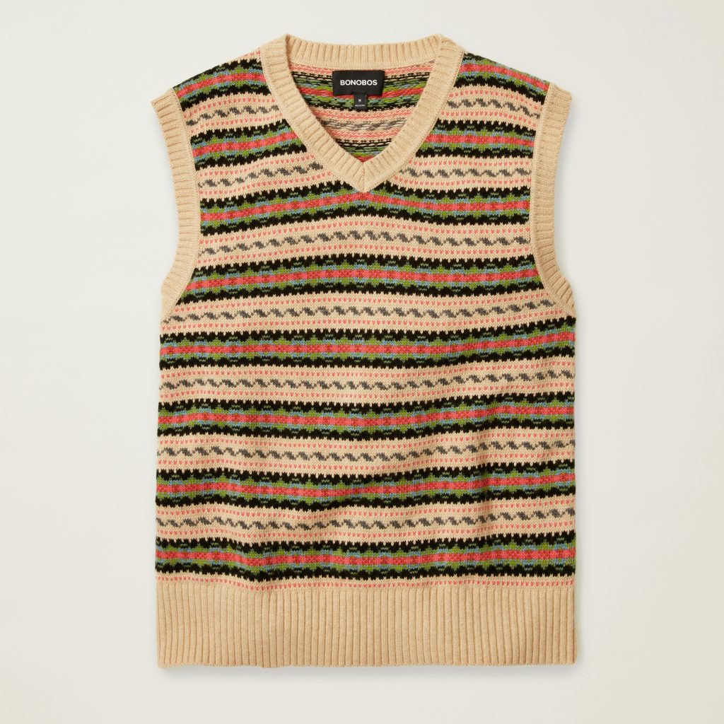 mens fair isle sweater vest