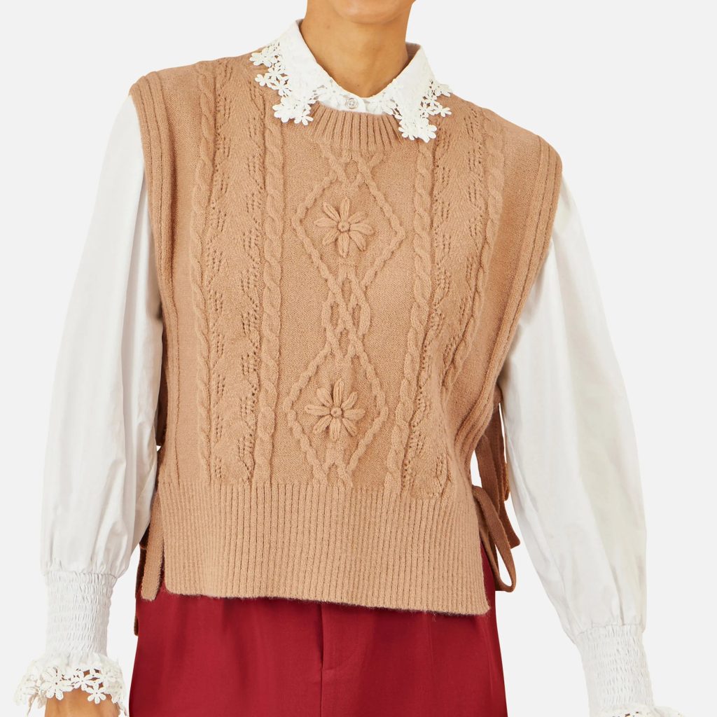 what to wear under a sweater vest