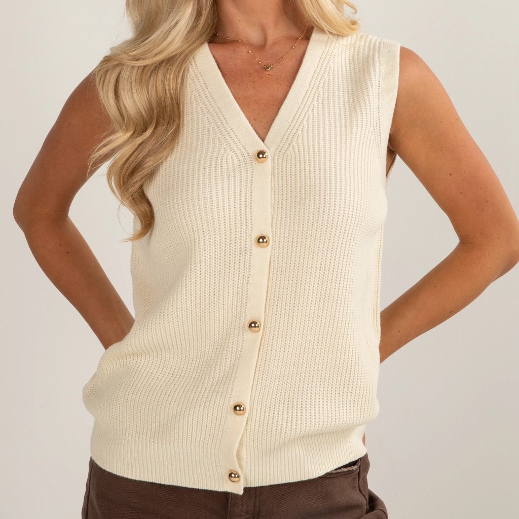 cream sweater vest