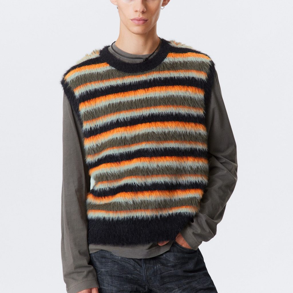 striped sweater vest