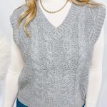 gray sweater vest