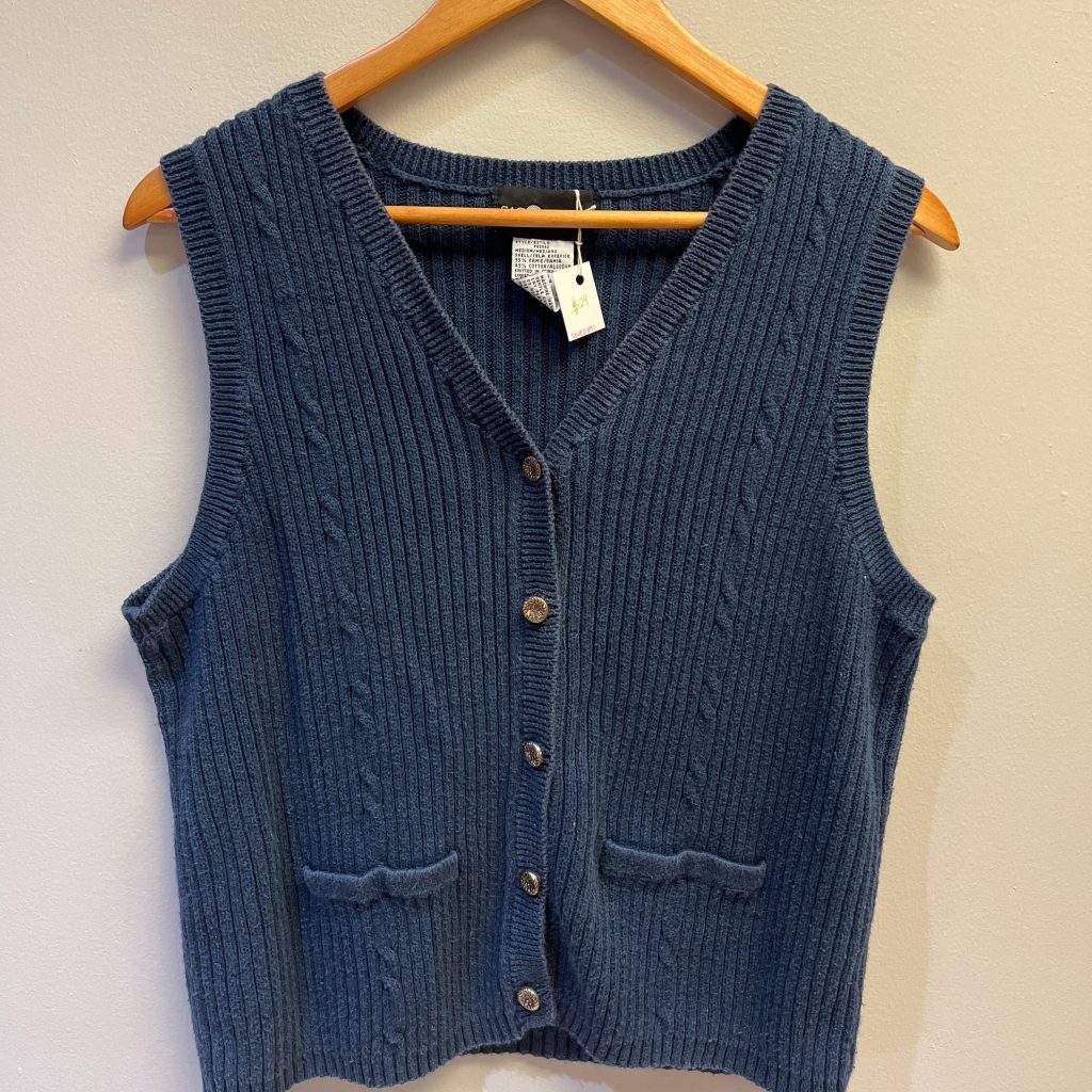 navy blue sweater vest