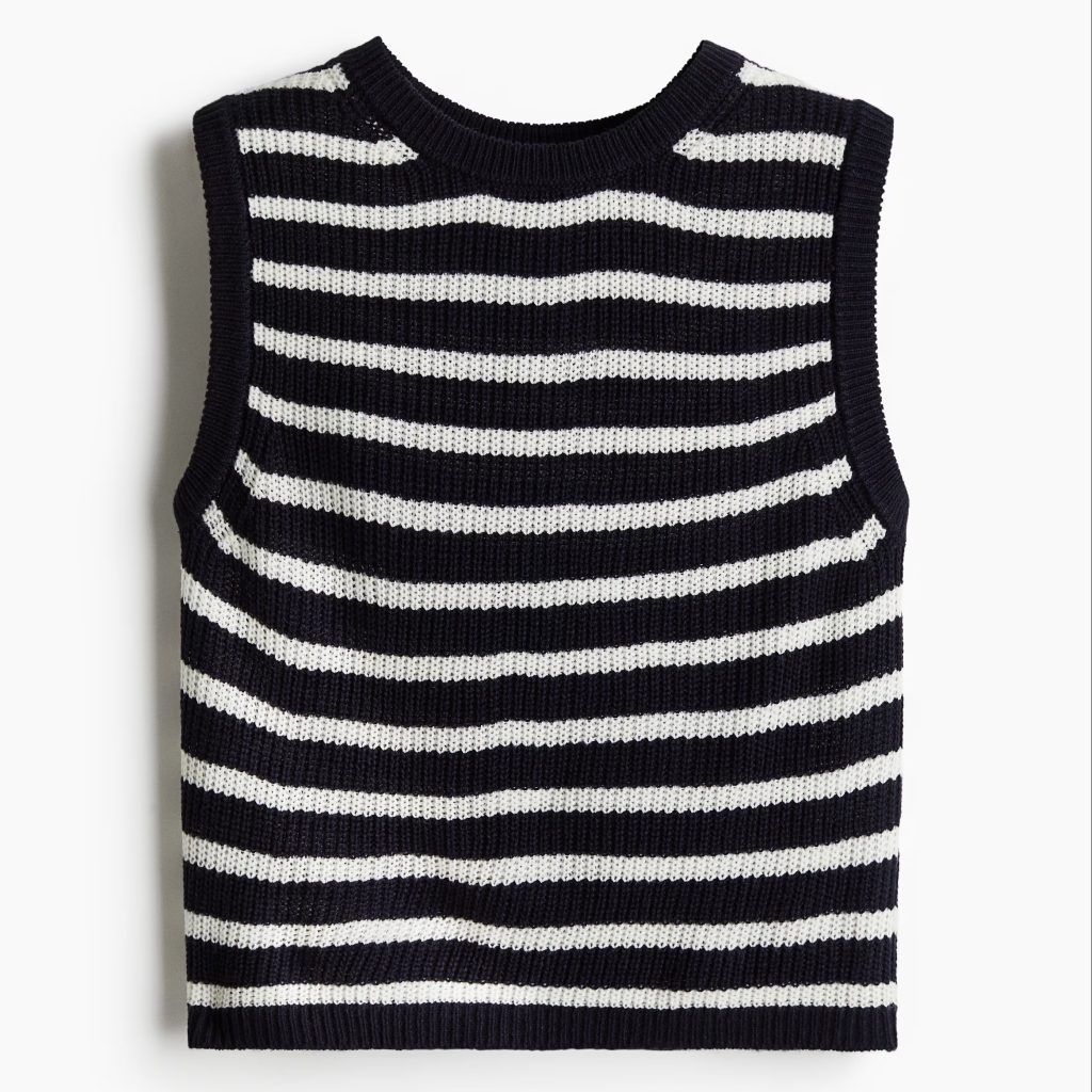 striped sweater vest