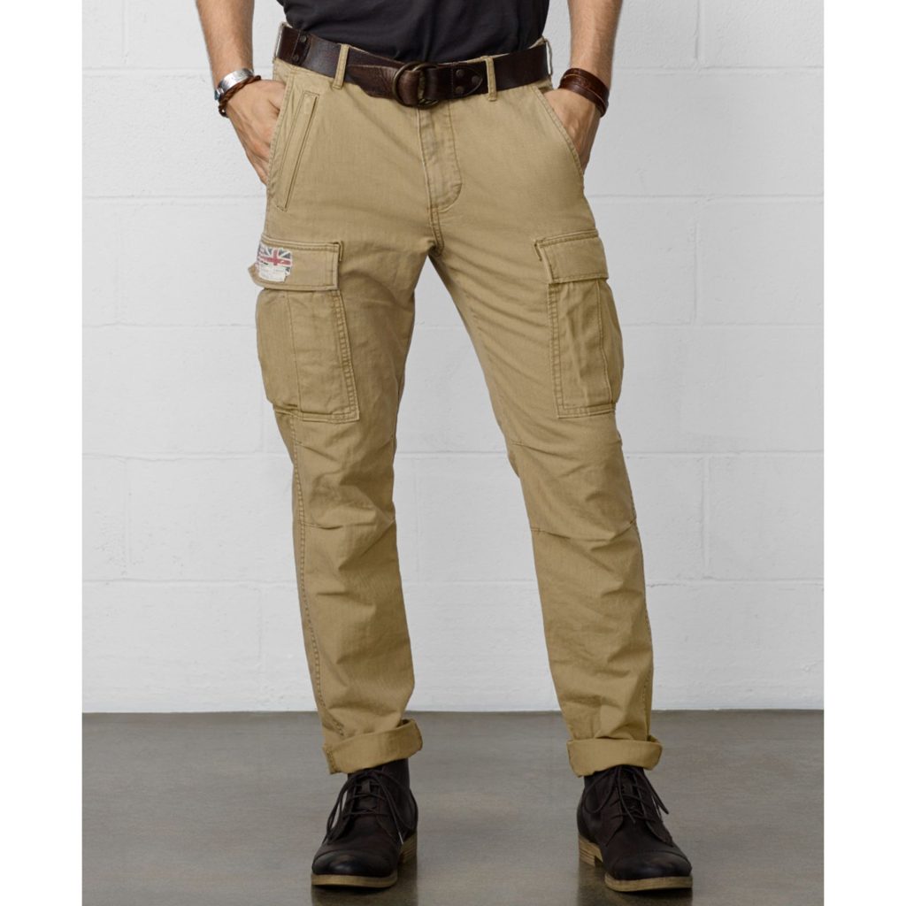 mens khaki cargo pants