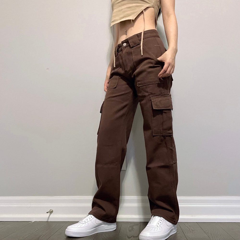 brown cargo pants women